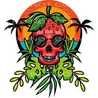 tropical skull #6732 Sublimation transfers - Heat Transfer