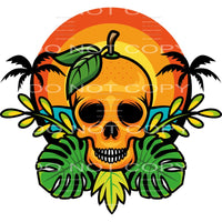 tropical skull #6733 Sublimation transfers - Heat Transfer