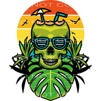 tropical skull #6734 Sublimation transfers - Heat Transfer