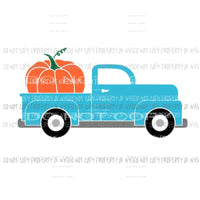 Truck Blue pumpkin Sublimation transfers Heat Transfer