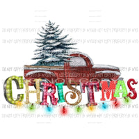 Truck Christmas lights #1 Sublimation transfers Heat Transfer