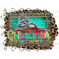 Truck Christmas lights Leopard #2 Sublimation transfers Heat Transfer