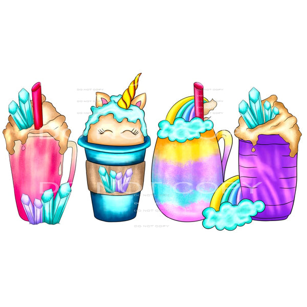 Unicorn coffee # 1023 Sublimation transfers - Heat Transfer