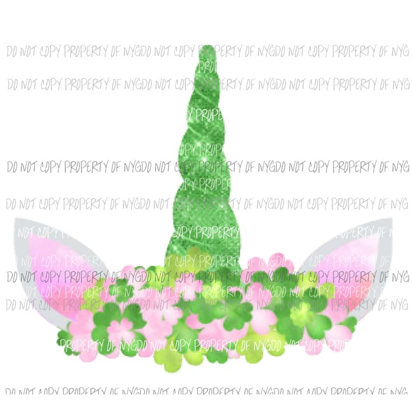 unicorn St pattys day Sublimation transfers St Patricks Day Pattys day Heat Transfer