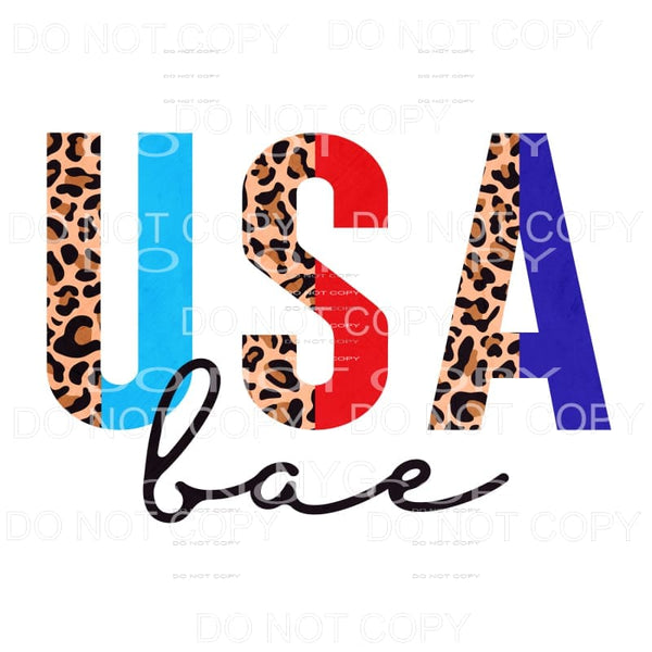 USA Bae Half Leopard Sublimation transfers - Heat Transfer