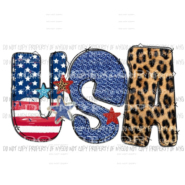 USA cheetah Sublimation transfers Heat Transfer