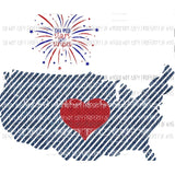 USA stars and stripes with pocket Sublimation transfers Heat Transfer