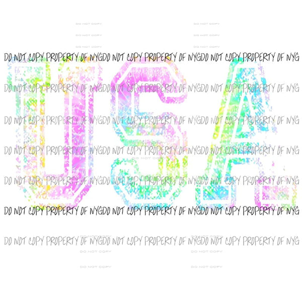 USA Tie Dye #1 Sublimation transfers Heat Transfer