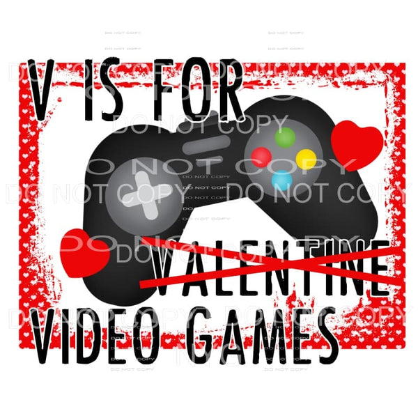martodesigns - V Is For Valentine Video Games Controller Red