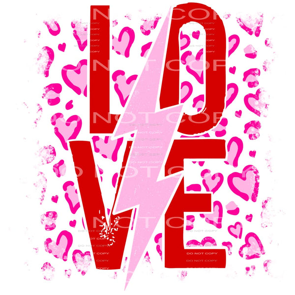 Valentine LOVE # 2531 Sublimation transfers - Heat Transfer