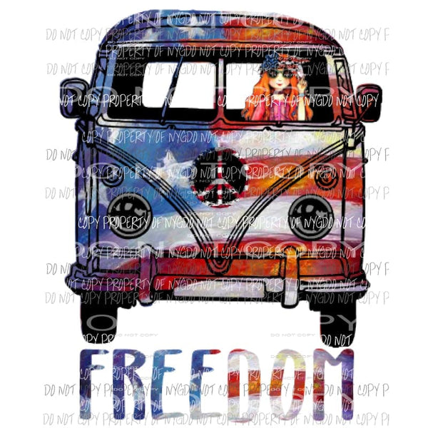 VB Van Freedom Sublimation transfers usa 4th of july america memorial labor day Heat Transfer