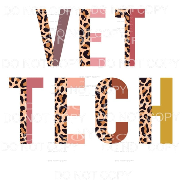 Vet Tech Half Leopard Sublimation transfers - Heat Transfer
