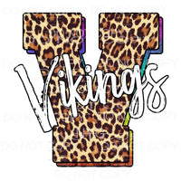 Vikings Leopard Sublimation transfers - Heat Transfer