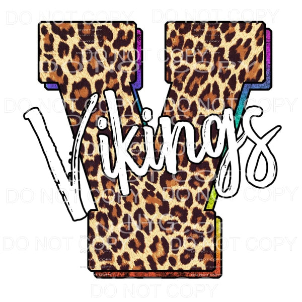 Vikings Leopard Sublimation transfers - Heat Transfer