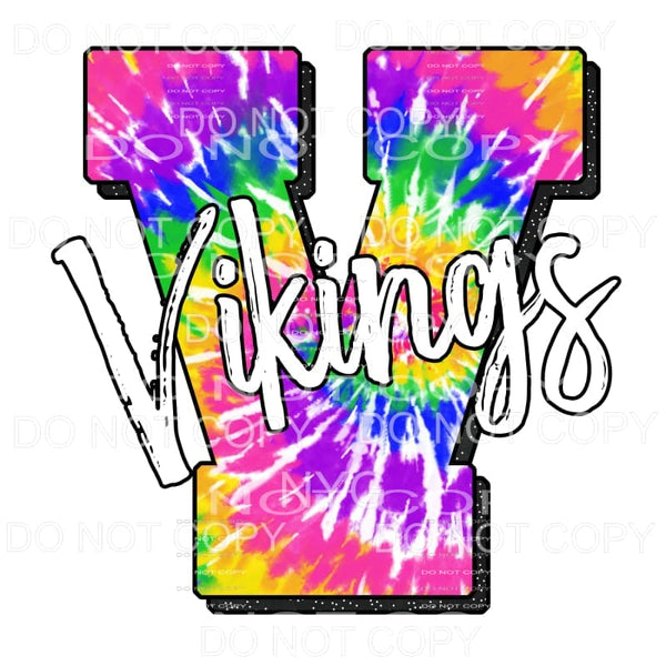 Vikings Tie Dye Sublimation transfers - Heat Transfer