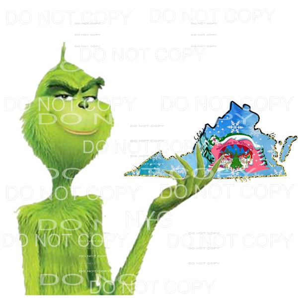 Virginia Grinch Whoville Sublimation transfers - Heat 