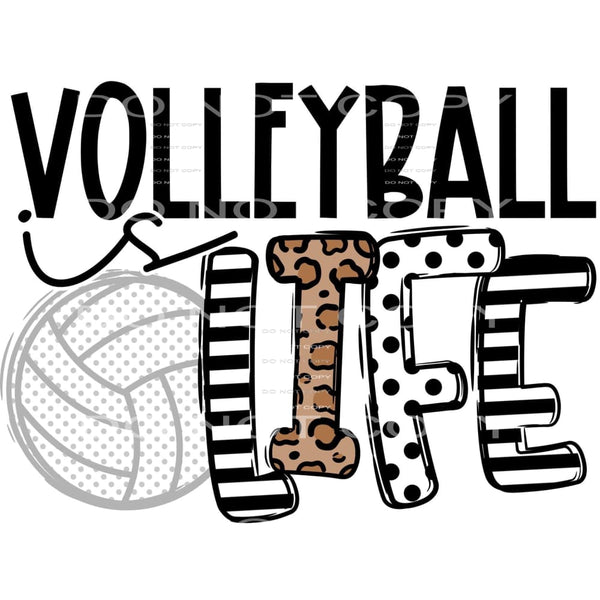 volleyball life #5086 Sublimation transfers - Heat Transfer