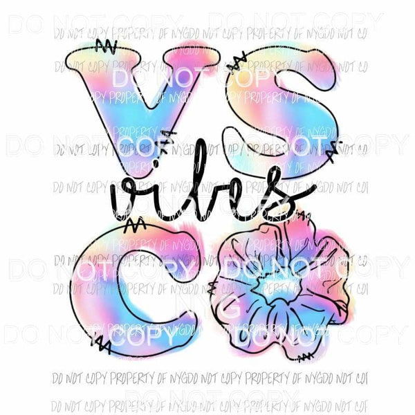 VSCO Vibes watercolor scrunchy Sublimation transfers Heat Transfer