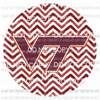 VT Virginia Tech Hokies chevron circle Sublimation transfers Heat Transfer