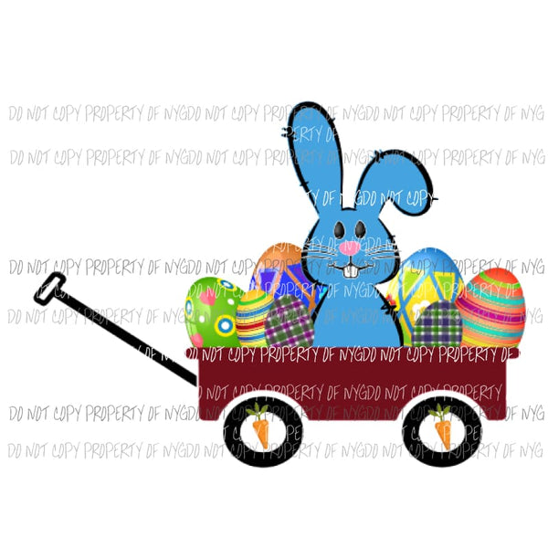 Wagon Bunny Boy 1 Sublimation transfers Heat Transfer