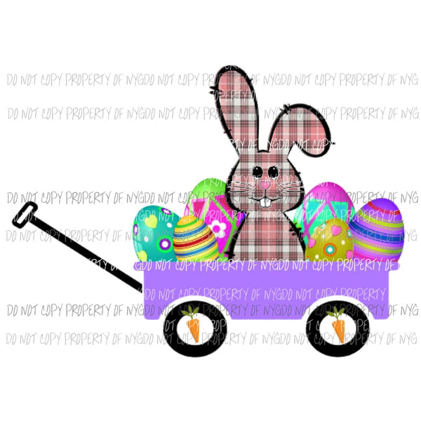 Wagon Bunny Girl 2 Sublimation transfers Heat Transfer