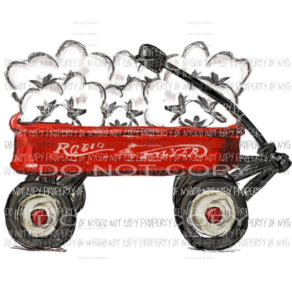 wagon with cotton Sublimation transfers Heat Transfer