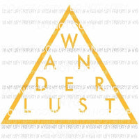 WANDERLUST triangle Sublimation transfers Heat Transfer