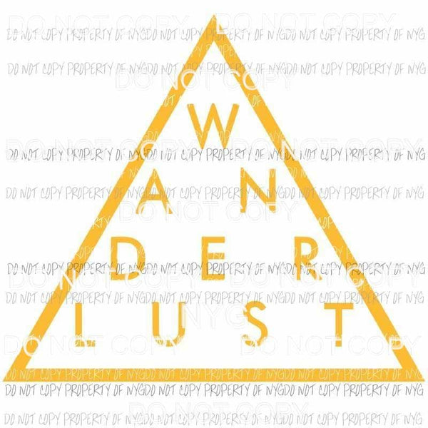WANDERLUST triangle Sublimation transfers Heat Transfer