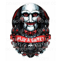Want To Play A Game Halloween Saw Jigsaw Joshua Sublimation 