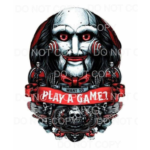 Want To Play A Game Halloween Saw Jigsaw Joshua Sublimation 