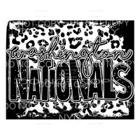 Washington Nationals Baseball Black Leopard Sublimation 