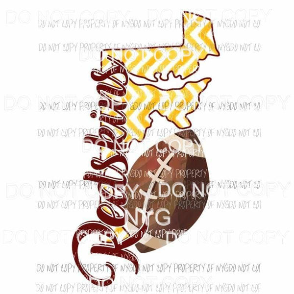 Washington Redskins football chevron state Sublimation transfers Heat Transfer