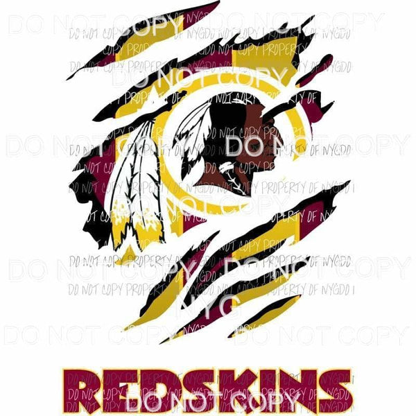 Washington Redskins ripped design Sublimation transfers Heat Transfer