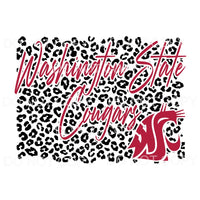 Washington State Cougars Leopard # 442 Sublimation transfers