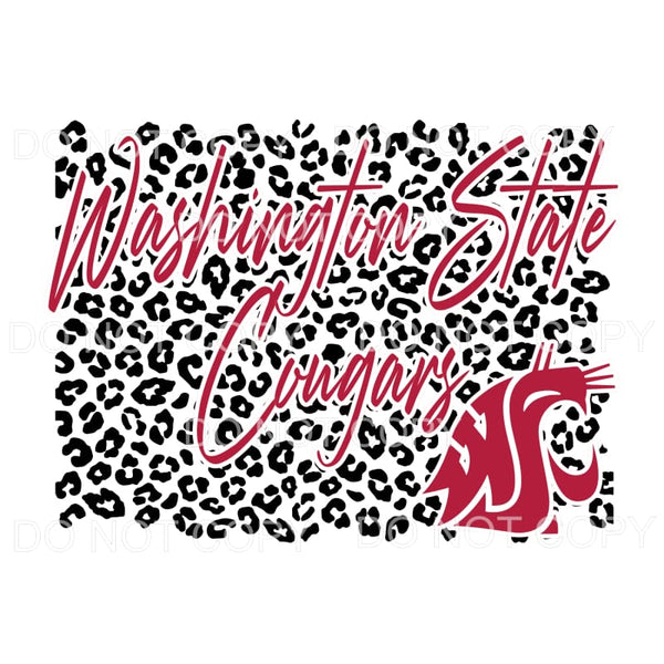 Washington State Cougars Leopard # 442 Sublimation transfers