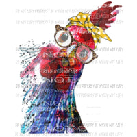 Watercolor chicken 1 Sublimation transfers Heat Transfer