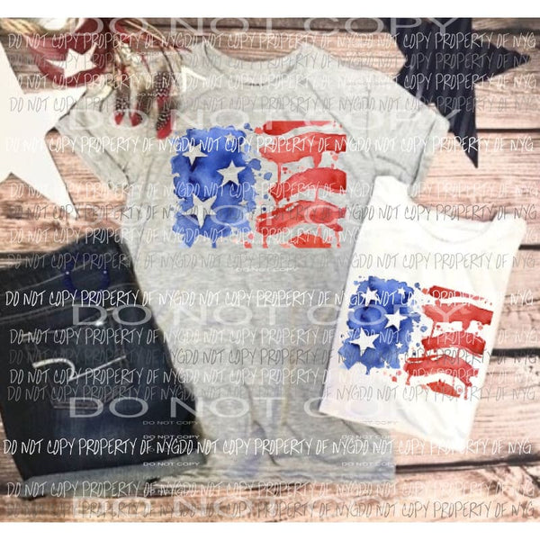 Watercolor flag Sublimation transfers Heat Transfer