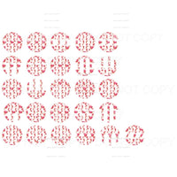 WATERMELON monogram letters put letters in notes please 