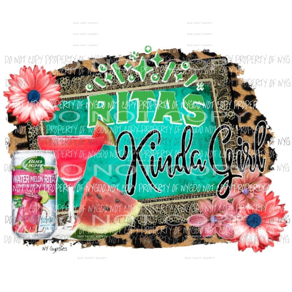 Watermelon Rita kinda girl Bud light Sublimation transfers Heat Transfer
