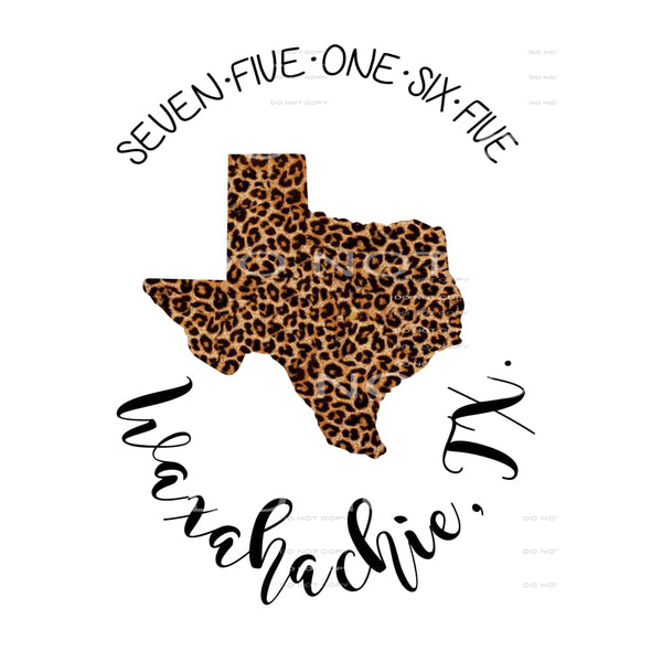 Waxahachie Texas 75165 Leopard Sublimation transfers - Heat 