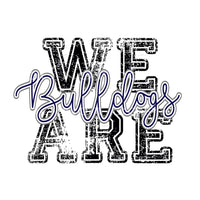 we are bulldogs navy and grey Sublimation transfers - Heat 