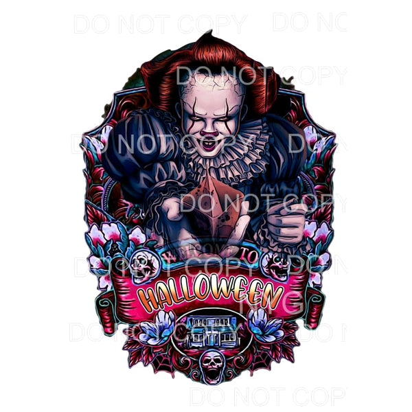 Welcome To Halloween Pennywise IT Sublimation transfers - 