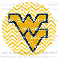 West Virginia Mountaineers chevron circle Sublimation transfers Heat Transfer