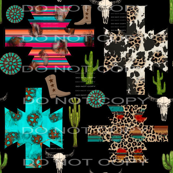 Western Boho #2768 Sublimation transfers - Heat Transfer