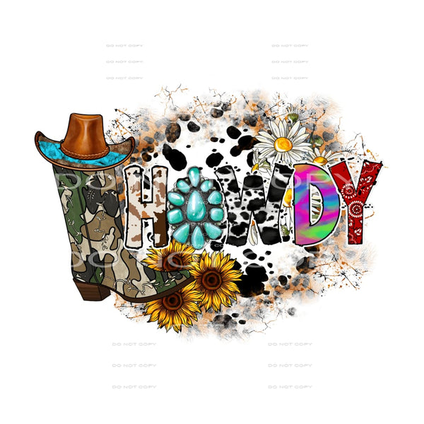 Western Boho #3836 Sublimation transfers - Heat Transfer