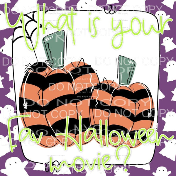 What Is Your Fav Halloween Movie Striped Pumpkins Purple 