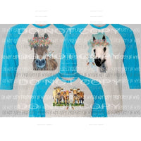 white horse with flowers sublimation transfer Heat Transfer
