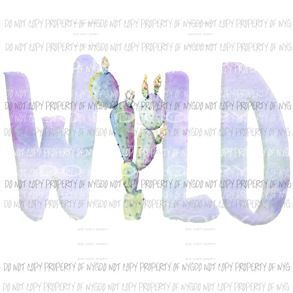 WILD cactus Sublimation transfers Heat Transfer