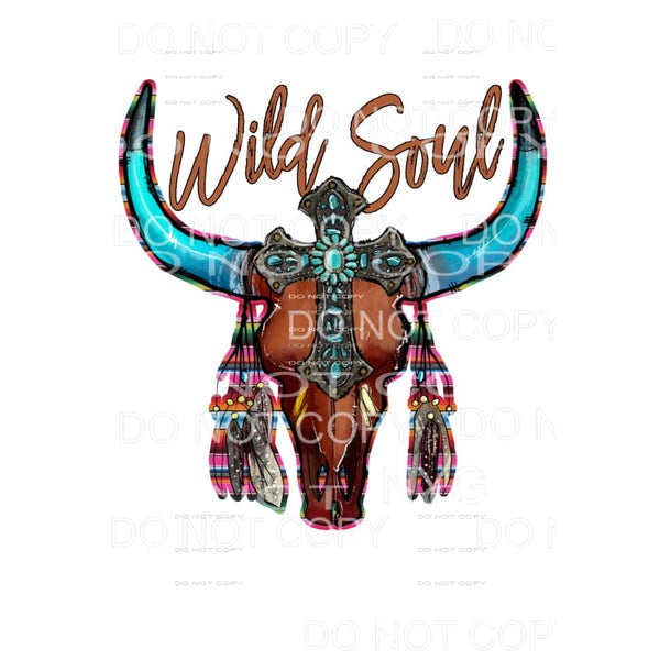 Wild Soul Bull Skull 1.00 Sublimation transfers - Heat 