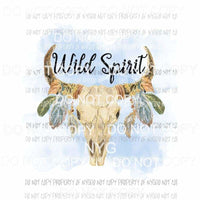 Wild Spirit watercolor antlers feathers Sublimation transfers Heat Transfer
